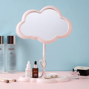 가리 핑크 구름 메이크업 거울 침실 단면 기숙사 드레싱 거울 테이블 탁상 거울 어린이 선물 - Product Image 6