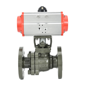 Minasu Q641F-16P/C <span class=keywords><strong>DN</strong></span> 20 đôi diễn xuất khí nén hai cách kẹp bóng van đúc thép <span class=keywords><strong>L</strong></span>/t Loại PTFE niêm phong 1.6mpa hoạt động - Product Image 2