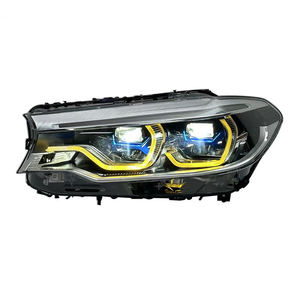 Faro a Doppio Colore SJC per BMW Serie 5 F90 G30 G38 2018-2020, Modificato con DRL Giallo e Bianco, Fari Abbaglianti e Anabbaglianti - Product Image 5