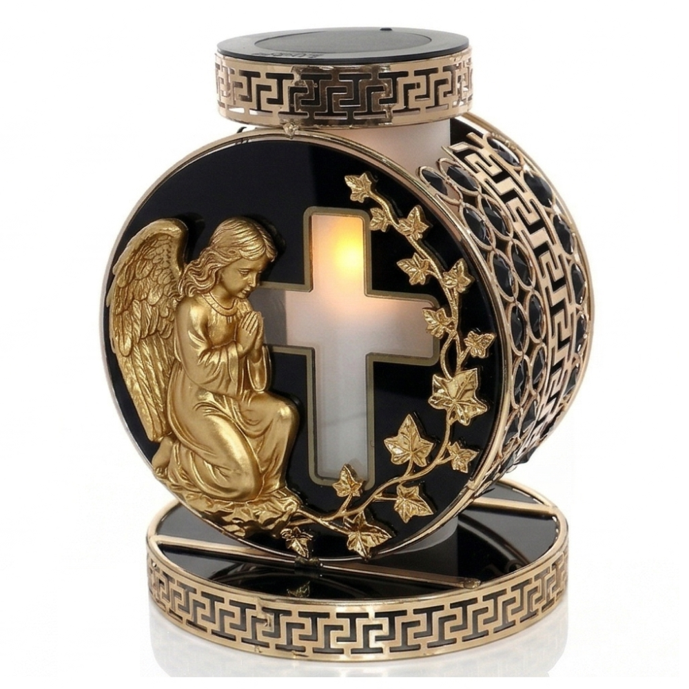 flameless LED lantern for grave