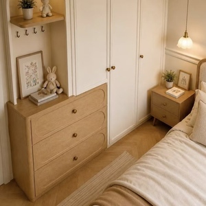 BALOM Bedroom with Drawer System Hinged Wooden Door Soft Close Solid Wood Custom Color OEM Factory Direct - Product Image 3