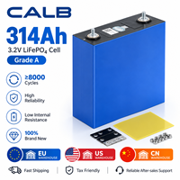 Cellules de batterie LiFePO4 EVE 314Ah 3.2V Grade A, cellules prismatiques LFP, 8000 cycles pour stockage d'énergie solaire DIY 48V 51.2V, stock UE US