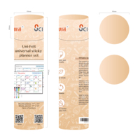 Tableau blanc interactif Uni-Felt personnalisable, amovible, réutilisable et flexible, style Art Déco, pour anniversaires, menus hebdomadaires et mensuels, et planificateur d'épicerie