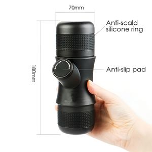 Máquina de café Espresso portátil para exteriores, Mini cafetera Espresso para acampar, logotipo personalizado, 10g, Manual, 120ml - Product Image 4