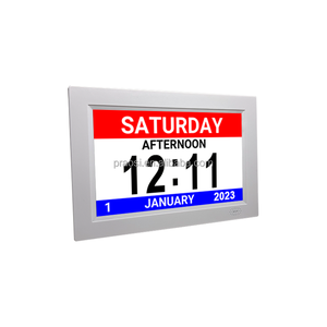 Hohe Qualität 7 8 10 12 15 Zoll große Buchstaben AM PM Display Digitaler Kalender Wecker für ältere Menschen Demented Alzheimer Menschen - Product Image 2