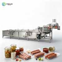 Machine de pasteurisation par tunnel pour bocaux, pasteurisateur pour petites productions de confitures de fruits, lait et produits en emballage verre