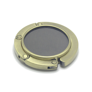 Promotion Portable argent noir Table <span class=keywords><strong>crochet</strong></span> alliage pliant sac à main sac à main <span class=keywords><strong>crochet</strong></span> aimant sac Clip support Bronze métal or sac cintre - Product Image 3