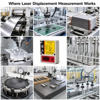 CORON GLT-D400PIR Capteur de déplacement laser CMOS haute précision 400 mm Analogique PNP 0-5V/4-20mA Mesure d'épaisseur sans contact
