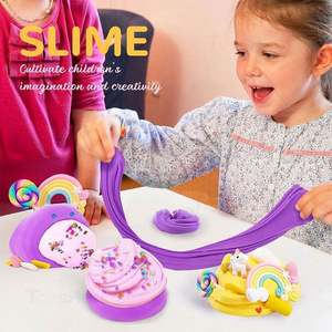 Hot Sale DIY Butter Fluffy Clay Kids Playdough Slime Kit Non-Toxic for Kids Colorful <b>Magic</b> Changing Corn Fluffy Slime Popular - Product Image 2