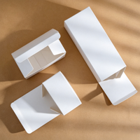 Boîtes d'emballage pliables réutilisables en carton blanc avec logo personnalisé pour cosmétiques, bijoux, accessoires électroniques, vente en gros