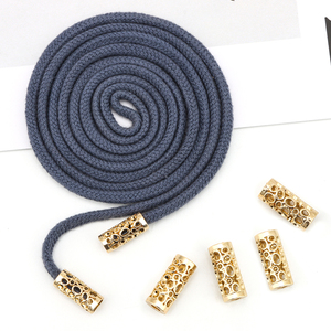 Hoodie Trekkoord Op Maat Gedrukt Logo Koord Einde Diy Vervangbare Metalen Ronde Aglet Tips Hoodies Touw Voor Kleding - Product Image 6