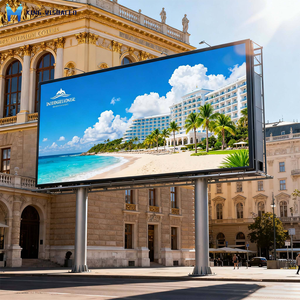 หน้าจอโฆษณากลางแจ้งกันน้ำ P10 ขนาด 960x960 มม. ความถี่ 3840Hz ความสว่างสูง 6500nits ติดตั้งแบบคงที่ - Product Image 1