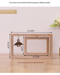Factory Direct Sales Custom Size Tabletop Picture <b>Frame</b> Double Side Wooden Rotating Photo <b>Frame</b> - Product Image 5