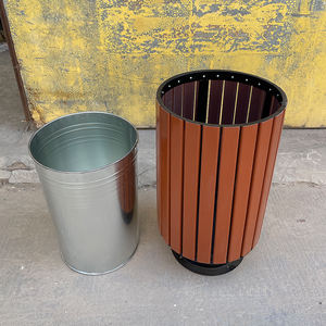 Cubo de basura <span class=keywords><strong>comercial</strong></span> de acero inoxidable para exteriores, Cubo de almacenamiento de 120L para reciclaje de bienes raíces y paisaje de Villa - Product Image 3