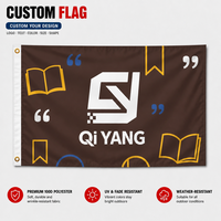 Drapeaux bannières à œillets personnalisés en polyester écologique 2x3 pi (150x90cm) imprimés numériquement double face pour mât en aluminium