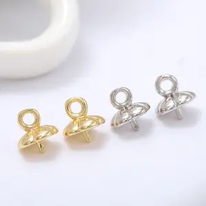 Novo design pode definir com pérolas 14k ouro banhado pingente charme