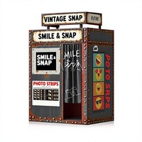 Mesin Foto Booth Jepang Laris Manis, Kios Foto Booth AI Cerdas dengan Stiker Kepala Besar, Printer DNP & Kamera, Populer di AS
