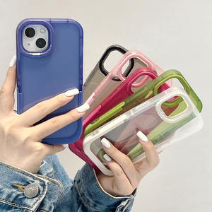 2025 nuovo supporto per lenti trasparente custodia per telefono per <span class=keywords><strong>iPhone</strong></span> 13 12 <span class=keywords><strong>11</strong></span> <span class=keywords><strong>Pro</strong></span> <span class=keywords><strong>Max</strong></span> 14 <span class=keywords><strong>Pro</strong></span> XR XS <span class=keywords><strong>Max</strong></span> supporto pieghevole invisibile <span class=keywords><strong>Cover</strong></span> <span class=keywords><strong>nera</strong></span> - Product Image 3