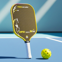 Raket Pickleball TUOYUAN Kustom Titanium T700 Inti Busa EPP 16mm Tepi Gradasi Emas Pabrik OEM