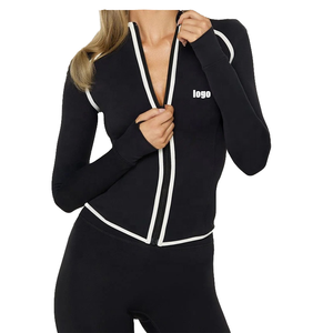 Women's Sexy Solid Pilate Training <b>Crop</b> <b>Tops</b> 3-Piece Set Halter Neck Breathable Outdoor Running Sportswear Yoga Fitness - Product Image 1