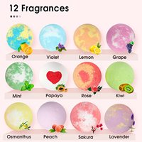 Coffret cadeau de boules de sel de bain colorées personnalisées avec bombes pour bain moussant