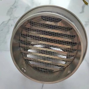 Grille de ventilation murale extérieure en acier inoxydable et aluminium pour climatisation, avec vanne à disque réglable, pour entrepôt - Product Image 1
