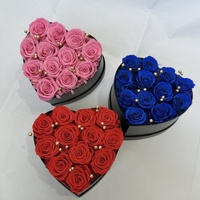 Bouquet personnalisable en forme de cœur de roses éternelles pour la Fête des Mères, la Saint-Valentin, les mariages - Romantique et naturel