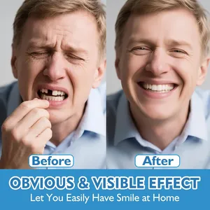 Ensemble complet de prothèses dentaires en silicone supérieures et inférieures, ajustement confortable, sourire naturel, dents artificielles, soins bucco-dentaires pour adultes - Product Image 3