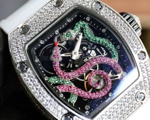 Montre mécanique de haute qualité, étanche, mouvement automatique, blanche, nouveau modèle, design diamant - Product Image 5