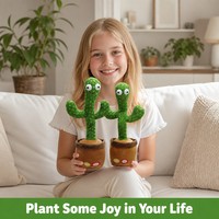 Peluche de cactus tricotée mignonne avec pot pour décoration de bureau et cadeau vert