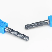 Fresa de punta esférica de 4 filos de 6 mm de carburo sólido para tallado de madera, R3, para router CNC, para creación de moldes de relieve 3D