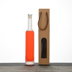 Offre Spéciale Bouteille de <span class=keywords><strong>Gin</strong></span> Écologique de Qualité Alimentaire Super Flint Sérigraphiée à Col Long Personnalisée en Liège Transparent 200ml 375ml 500ml 750ml - Product Image 2