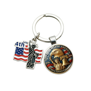 Llavero Patriótico del 4 de Julio de 2026 con Diseño de la Estatua de la Libertad y la Bandera Americana, Ideal como Colgante para Mochila y Recuerdo - Product Image 6