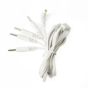 KM717 - Safety plug 2.35mm 4pcs 2.0mm pins lead wire 1.5m Rehabilitation Therapy Pin Connector Tens Wires for TENS machine