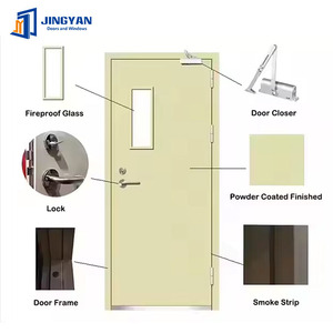 Porte coupe-feu en acier à <span class=keywords><strong>double</strong></span> battant |   Porte de sortie ignifugée 120 minutes - Product Image 5