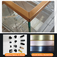 Vorinstalliertes U-Profil Aluminium-Glasgeländer Rahmenloses Gehärtetes Glas Balustrade für Treppen Balkon Terrasse Schutzgeländer