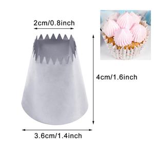 F03 Stainless Steel Piping Tip 18 Tooth <b>Square</b> For Butter Cake Decorating - Product Image 3