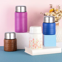 Boîte à lunch bento coréenne classique pour adultes, en acier inoxydable isolée sous vide, avec cuillère, 350 ml, anti-fuite, sans BPA, maintien thermique de 6 à 12 heures