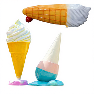 Sculpture de siège en forme de canard en résine créative, style animal de ferme, crème glacée, décoration de centre commercial et de site touristique, décoration célèbre sur internet - Product Image 1