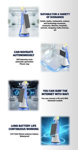 Robot Humanoide CMao, Robot de Limpieza Inteligente con <span class=keywords><strong>Inteligencia</strong></span> <span class=keywords><strong>Artificial</strong></span>, Navegación Lidar, Pantalla de 32 Pulgadas, para Recepción <span class=keywords><strong>en</strong></span> Salas de Exposiciones - Product Image 6