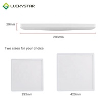LUCKYSTAR Plafonnier LED Rectangulaire Moderne 22W à Montage en Saillie avec Cadre en Métal Acrylique Température de Couleur 2700K/4000K/6500K pour