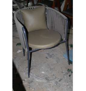 Chaise de restaurant en aluminium empilable, chaise de bistrot pour patio, avec corde, portable pour jardin, utilisation en extérieur - Product Image 3