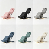 Lit de beauté électrique multifonctionnel à 3 moteurs avec télécommande, chaise de spa faciale réglable, lit de massage pour extensions de cils et tatouages