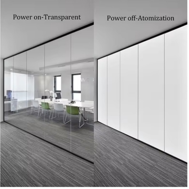 High Quality PDLC film smart glass window film base smart film for glass 5mm/6mm thickness for display screen & buildings