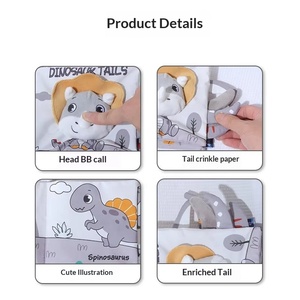 Livres sensoriels en <span class=keywords><strong>tissu</strong></span> froissé <span class=keywords><strong>Montessori</strong></span> pour bébés, jouets d'éveil, animaux en <span class=keywords><strong>tissu</strong></span> doux pour bébés - Product Image 2