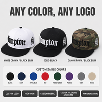 Casquette Snapback en Toile Camouflage à Visière Plate, Style Baseball Hip Hop, Réglable, Performance Extérieure, Broderie Personnalisée, Vente en Gros