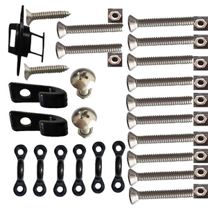Boat Fitting Stainless Steel Screw <b>C</b> <b>Type</b> Hook J Hook Drain <b>Plug</b> Set For Kayak Canoe Repair Replacement - Product Image 1