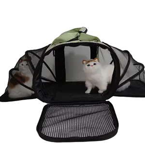 Produits de siège de voiture en gros week-end sac à dos matelassé chat transporteur respirant transporteurs pour animaux de compagnie petit chien sacs pour animaux de compagnie
