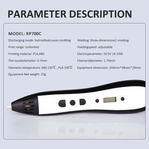 <span class=keywords><strong>Penna</strong></span> <span class=keywords><strong>3D</strong></span> RP700C Jer Eco di Alta Qualità con Modelli per Regali per Bambini, <span class=keywords><strong>Penna</strong></span> <span class=keywords><strong>3D</strong></span> per Stampa con Filamenti ABS e PLA - Product Image 6