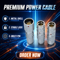Conector Circular de Cable de Cobre Push-Pull Metálico de 4 Pines Serie K IP67 Eléctrico con Bloqueo para Conexiones Industriales